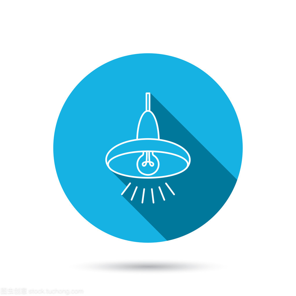 天花板燈圖標。燈光照明標志